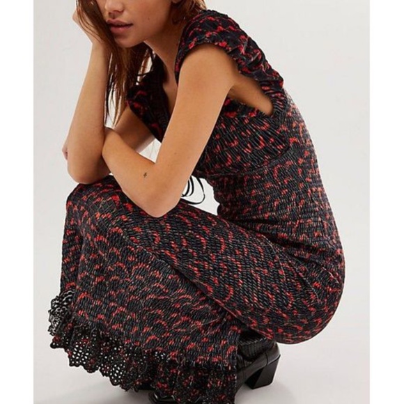 Free People Mckenna Velvet Midi Dress - Picture 4 of 5